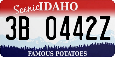ID license plate 3B0442Z