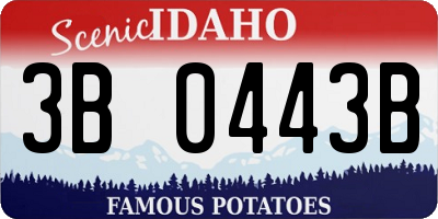 ID license plate 3B0443B