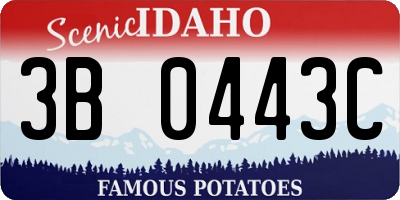 ID license plate 3B0443C