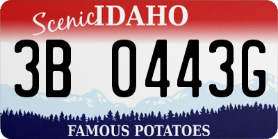 ID license plate 3B0443G