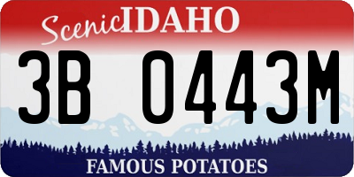 ID license plate 3B0443M