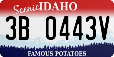 ID license plate 3B0443V