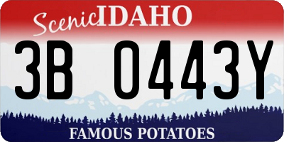ID license plate 3B0443Y