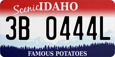 ID license plate 3B0444L