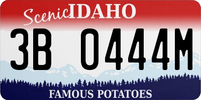 ID license plate 3B0444M