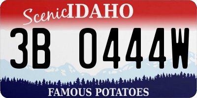 ID license plate 3B0444W