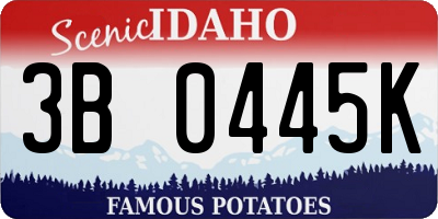 ID license plate 3B0445K