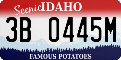 ID license plate 3B0445M