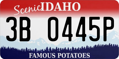 ID license plate 3B0445P