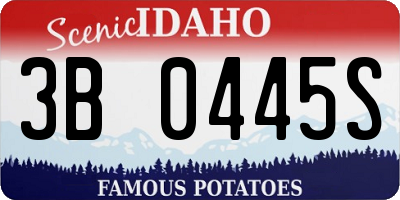ID license plate 3B0445S