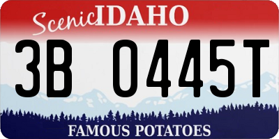 ID license plate 3B0445T