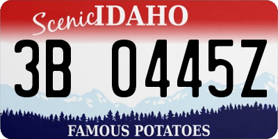 ID license plate 3B0445Z