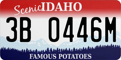 ID license plate 3B0446M