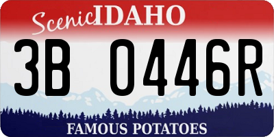 ID license plate 3B0446R