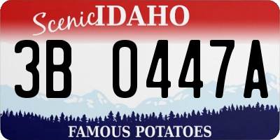 ID license plate 3B0447A