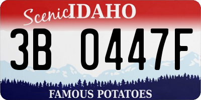 ID license plate 3B0447F