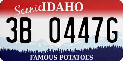 ID license plate 3B0447G