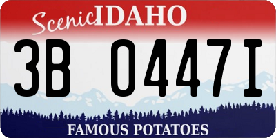 ID license plate 3B0447I