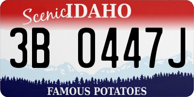 ID license plate 3B0447J