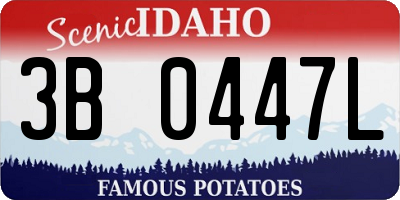 ID license plate 3B0447L