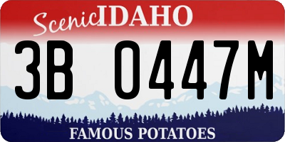 ID license plate 3B0447M