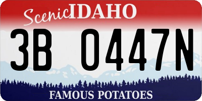 ID license plate 3B0447N