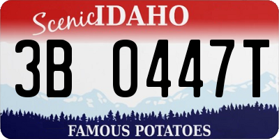 ID license plate 3B0447T