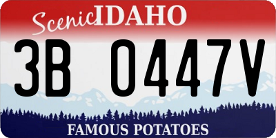 ID license plate 3B0447V