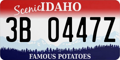 ID license plate 3B0447Z
