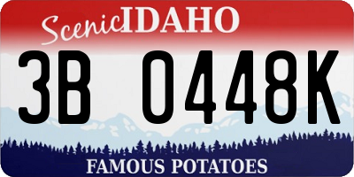 ID license plate 3B0448K