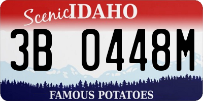ID license plate 3B0448M