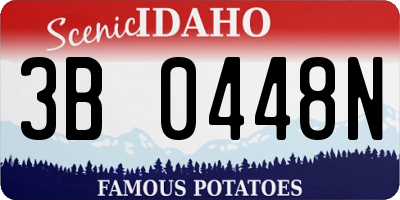 ID license plate 3B0448N
