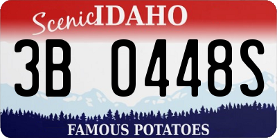 ID license plate 3B0448S