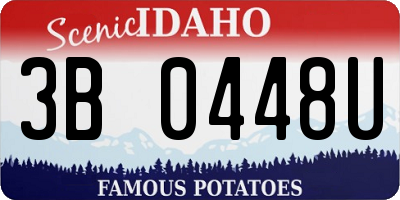 ID license plate 3B0448U