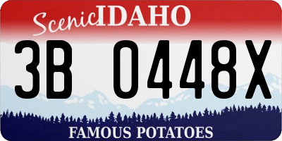 ID license plate 3B0448X