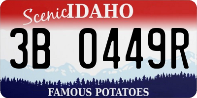 ID license plate 3B0449R