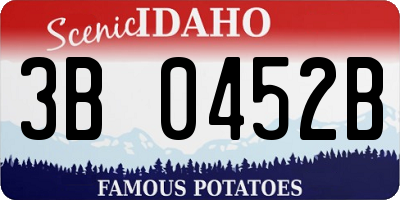 ID license plate 3B0452B
