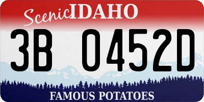 ID license plate 3B0452D