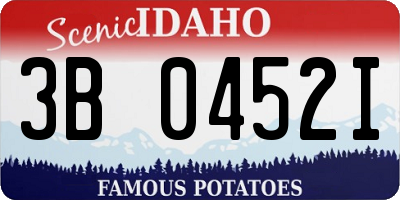ID license plate 3B0452I