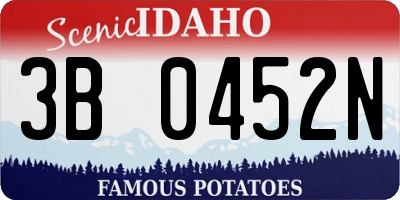 ID license plate 3B0452N