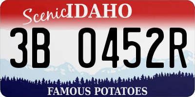 ID license plate 3B0452R