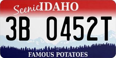ID license plate 3B0452T