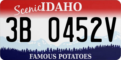 ID license plate 3B0452V