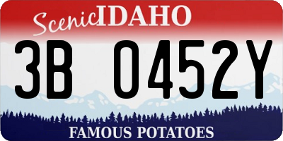 ID license plate 3B0452Y