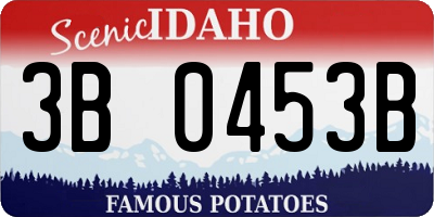 ID license plate 3B0453B