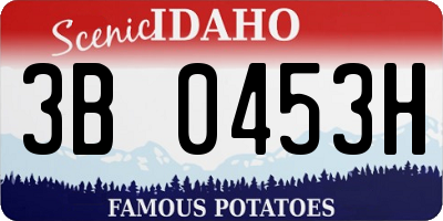 ID license plate 3B0453H