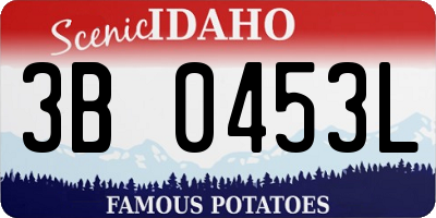ID license plate 3B0453L