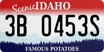 ID license plate 3B0453S