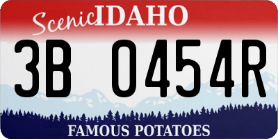 ID license plate 3B0454R