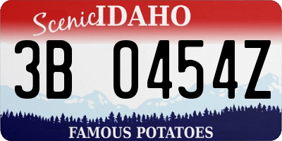 ID license plate 3B0454Z